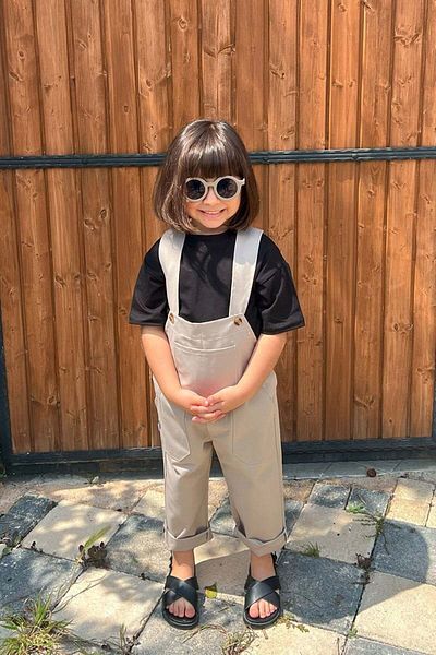 Ceylan Otantik Stone Duck Linen Salopet Kids Jumpsuit