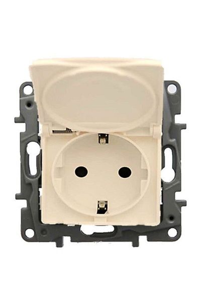 Legrand Beige Salbei Covered Grounded Socket Frameless 10 Pieces 767418
