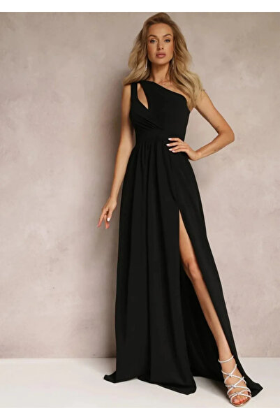 New Season Women Elegant One Shoulder Stylish Long Invitation Graduation Evening Dress
