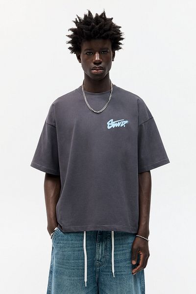 Pull & Bear Short sleeve T-shirt with STWD graffiti graphic
