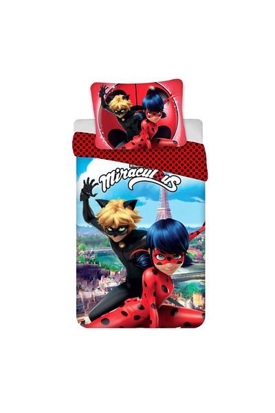 Miraculous 2-piece bed linen set, Duvet cover, 140x200 cm, pillowcase, 70x90 cm, Multicolor, LadyBug