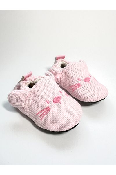 pufien Rabbit Embroidered Non-Slip Sole 100% Cotton Knitwear Summer Baby Booties