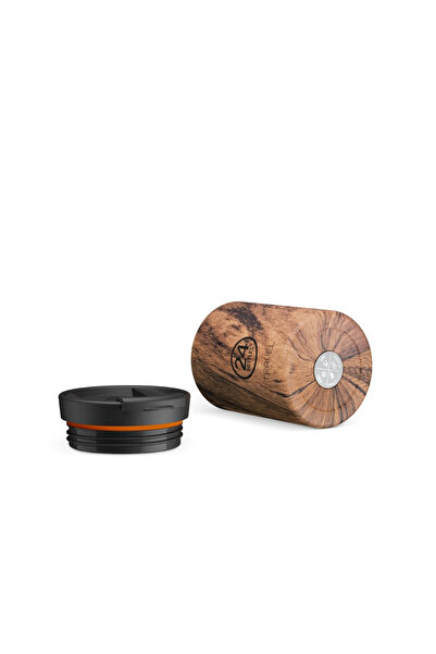 24Bottles Travel Tumbler Sequoia Wood Stainless Steel Thermos Cup 350 ml