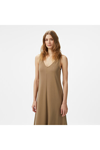 Nautica Kadın Yeşil V Yaka Kolsuz Elbise