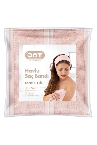 DAT35 2 Pieces Pink - 100% Cotton Sports-Yoga-Spa-Skin Care Hair/Makeup Tape