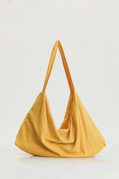 Clandestino Lined Zippered Bohemian Fabric Bag Mustard