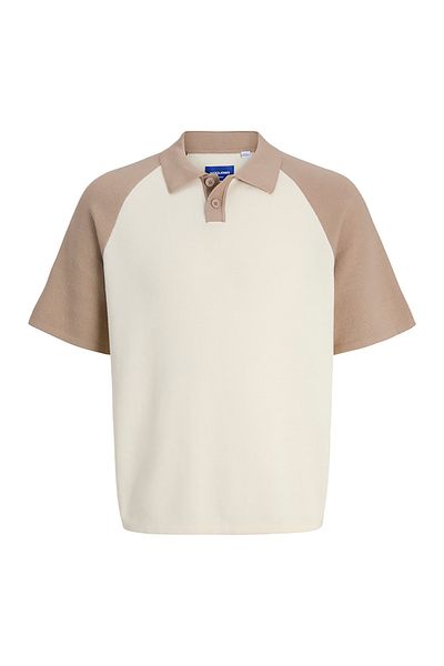 Jack & Jones Ανδρικό μπλουζάκι κρέμα πόλο Summer Raglan (12286186-SSM)