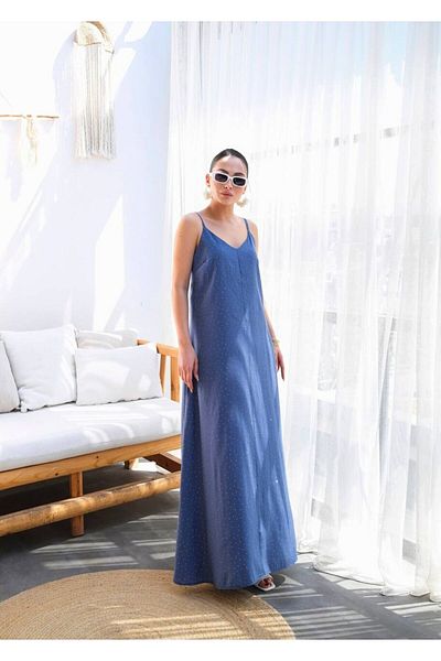 CONCEPTbyOkanGüler Strappy Stone Dress-Blue - S