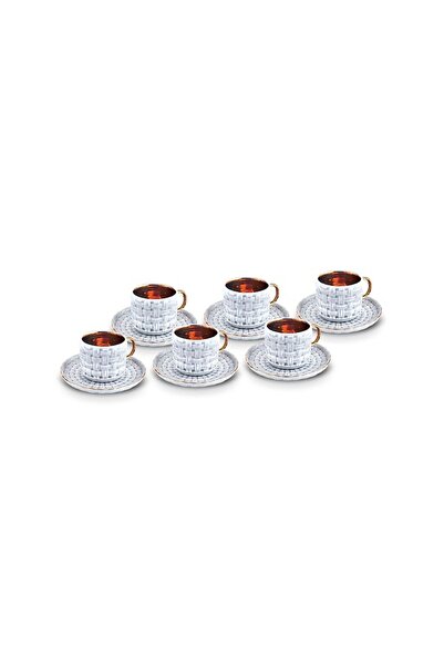 Karaca Braid 6 Kişilik Kahve Fincanı 100 ml Mavi