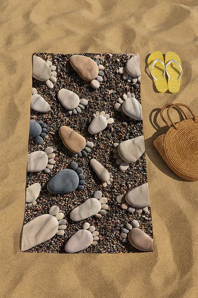 denizlicotton Beach Towel, Sea Towel, Sunbed Towel, Printed Towel, 80 X 150 cm