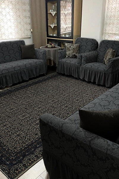 ARLISA Jakarlı Kanepe Koltuk Çekyat Örtüsü Esnek Jakarlı Kumaşlı Yıkanabilir ...