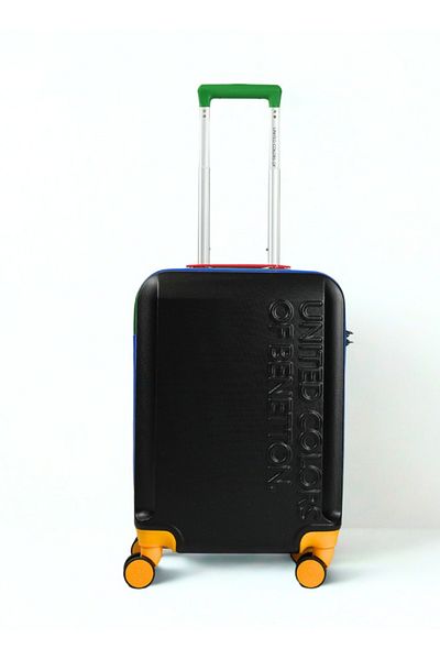 United Colors of Benetton BNTA-203X Set of 3 Hard Trolley Luggage with TSA Lock| SIZE-20/24/28 Inch| BLACK