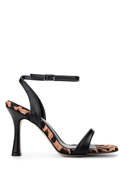 Tamer Tanca Women's Vegan Leopard Heeled Shoes