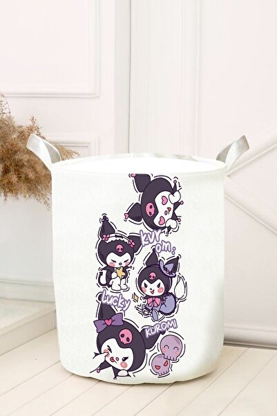 dekomingo سلة ألعاب كوروميز ذات أرضية بيضاء ومصباح مركزي