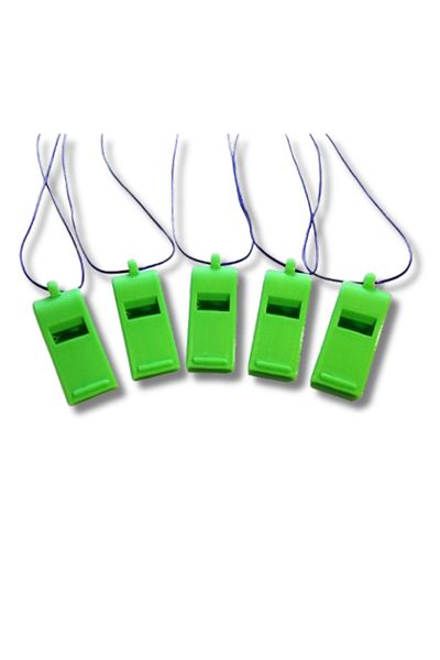 rmys Plastic Whistle / Earthquake Whistle / Sos Emergency Survival Whistle -Green- 5Pcs