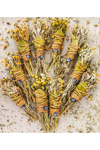 Aktar Gökhanefendi 10 Adet Nazar Bereket Ve Arınma Için Doğal Demet Tütsü Naz...