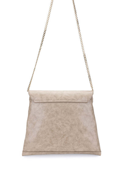 Tamer Tanca Women's Vegan Beige Patent Leather Shoulder Bag