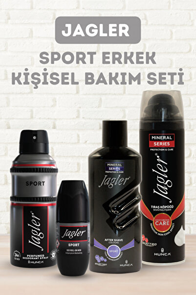 Jagler Sport Erkek Kişisel Bakım Seti ( Deodorant-Rollon-Tıraş Köpüğü-Tıraş K...