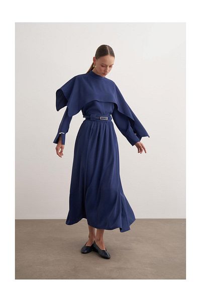 FUSHYA Double Suit with Cape Detail