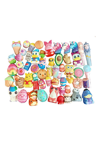 CT-TOYS (6 Adet) Squishy Seti Farklı Modellerde Sukuşi Figürleri 5-10 cm Ufak...