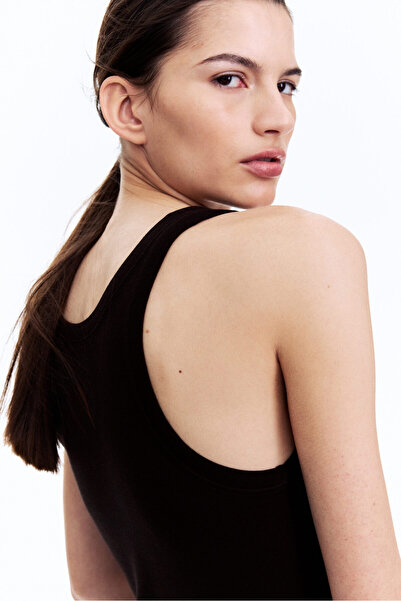 H&M Pima Pamuklu Kolsuz Üst