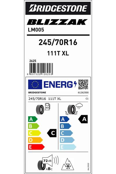 Bridgestone 245-70R16-4X4 111T LM005