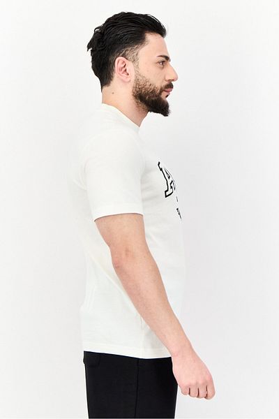 adidas Men Sportswear Fit Short Sleeves Outdoor T-shirt, Off-white