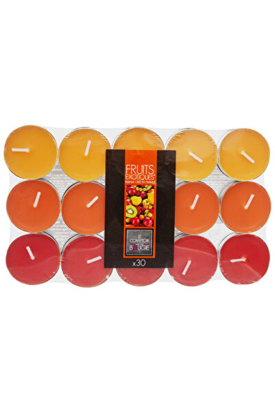 Atmosphera مجموعة شموع الشاي المعطرة بالفواكه الغريبة، 30 قطعة