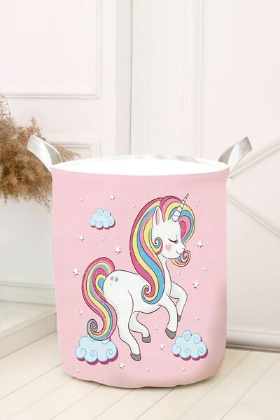 dekomingo CĂRUCIOR DE JUCĂRII/COȘ DE Rufe din pâslă cu model 30x45 cm