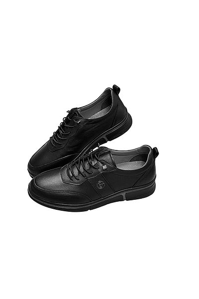 KAFKASLAR AYAKKABI Kafkaslar Genuine Leather Orthopedic Elastic Sports Model Daily Men's Shoes