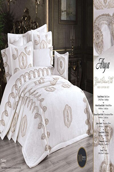 Madamca ARYA 4 قطع مفرش سرير مخملي