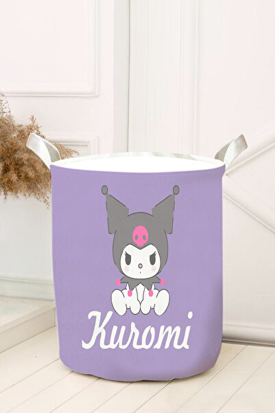 dekomingo Вишневий ліловий куромі з візерунком, повстяний кошик для іграшок д...