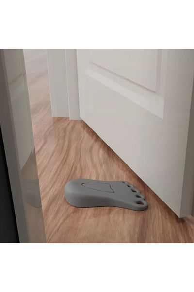 Empria Door stop, gray base with double-sided adhesive tape