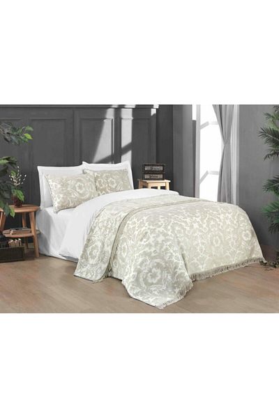 Sarev Kano Beige Single Blanket Set