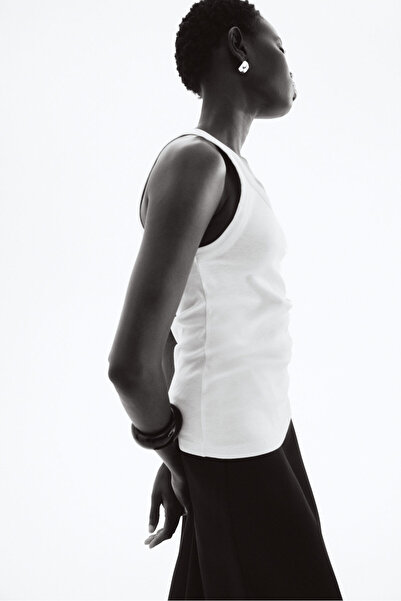 H&M Pima Pamuklu Kolsuz Üst