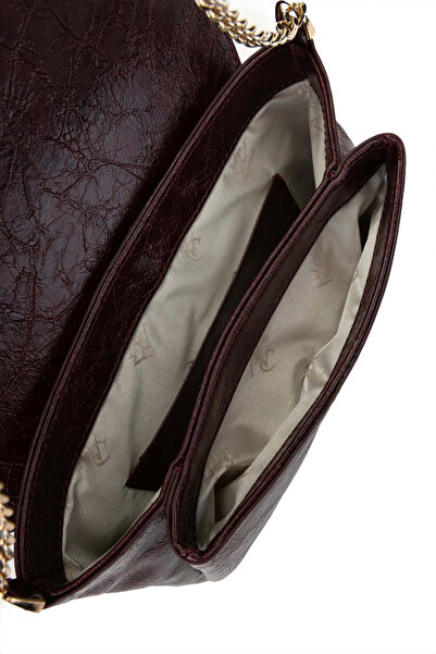 Tamer Tanca Women's Vegan Burgundy Shoulder Bag