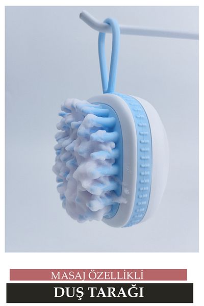 Nehir Portable Handheld Hair Scalp Massager Silicone Massage Comb Brush with Shampoo Tank