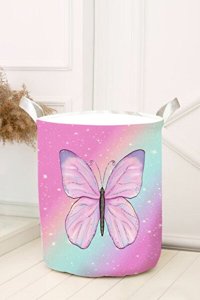 dekomingo Set de jucării cu fluturi roz - Organizator cu coș și cameră