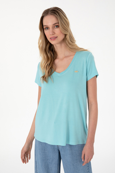 U.S. Polo Assn. تي شيرت أكوا بيسك النسائي 50300829-VR007
