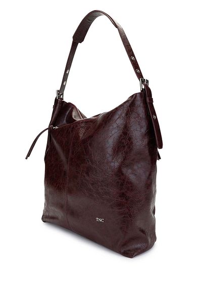 Tamer Tanca Women's Vegan Burgundy Shoulder Bag