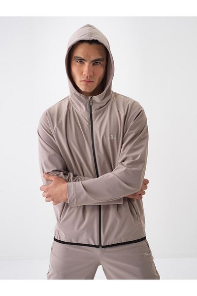 Xint Men's Beige Regular Fit Coat