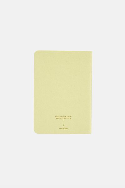 Muy Mucho Graphic Printed Mini Notebook, Sage