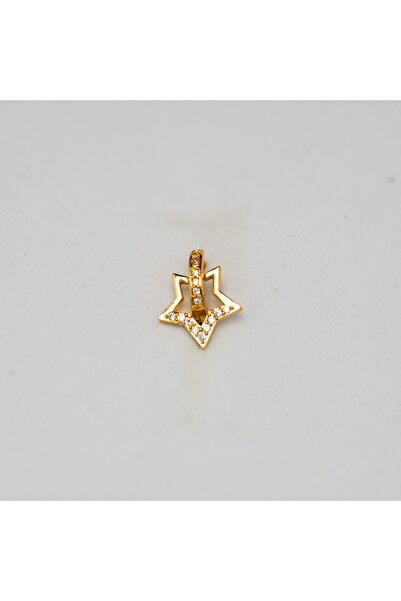 Piercing by Sever YILDIZLI HALKA CERRAHİ ÇELİK PIERCING… ALTIN/GOLD RENKLİ ve ŞEFFAF TAŞLI (TARGUS HELIX CONCH FLAT)