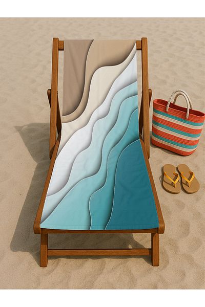 denizlicotton Πετσέτα θαλάσσης εμπριμέ 80 x 150 cm, Πετσέτα θαλάσσης, Πετσέτα ξαπλώστρας