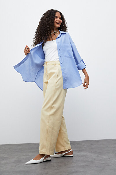 urban focus Oversize Linen Shirt
