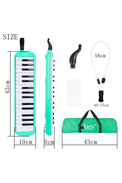 Choice IRIN 32 Keys Green IRIN Melodica 32/37 Keys Piano Keyboard Mouth Organ Harmonica Musical Instrument