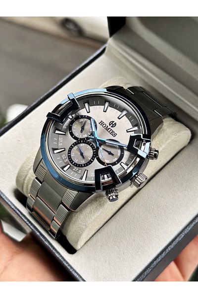 Homies With Steel Calendar Multifunction Guaranteed Men's Wrist Watch Wristband Gift Hm93Ru