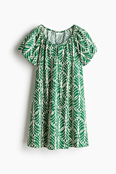 H&M Yakası Büzgü Bağlı Elbise