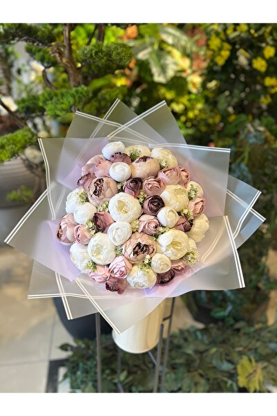 Pika Mor Şakayık İsteme Çiçeği - İsteme Buketi - Yapay İsteme Çiçeği- Yapay g...