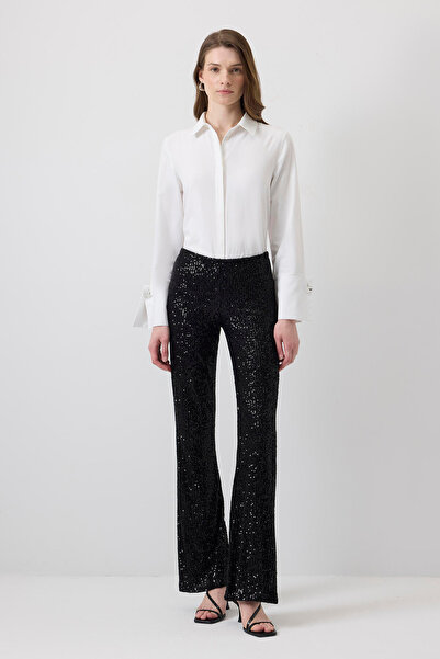 Touché Privé Sequined Wide Leg Pants